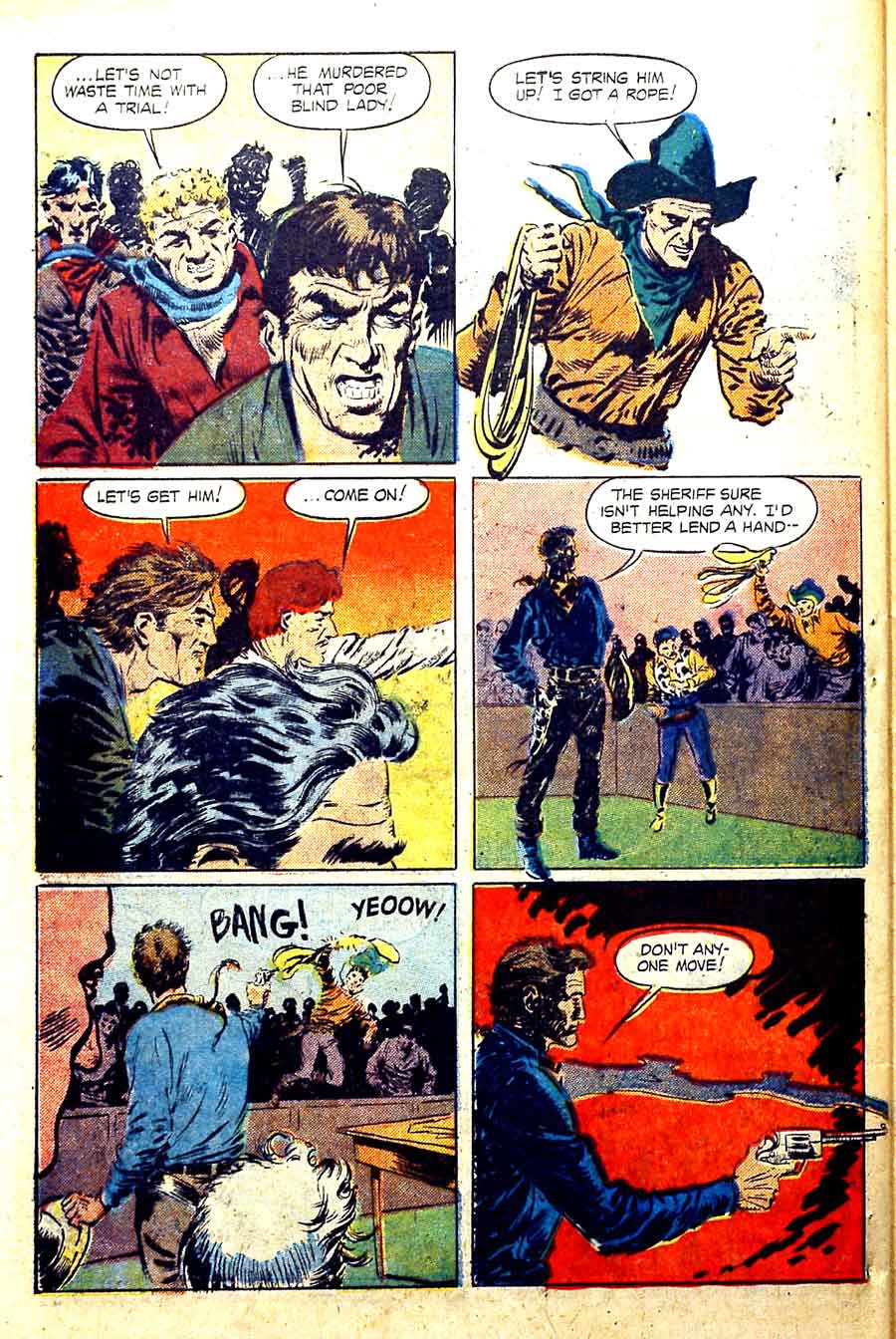 John Wayne Adventure Comics #6 golden age 1950s western comic book page art by Al Williamson / Frank Frazetta