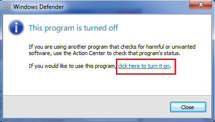 turn on windows defender windows 7 turn on windows defender windows 7