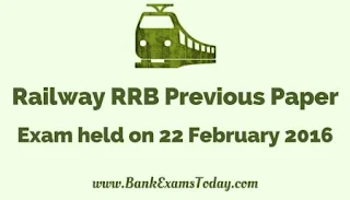 Railway RRB Previous Paper 
