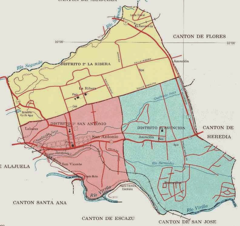MAPAS DE Belen. Canton N°7 de Heredia