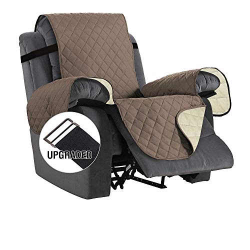 Microfiber Furniture Recliner Protector With 5 Tuck /& Strap Beige