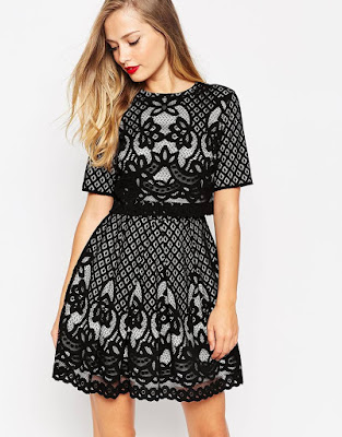 The crop top lace mini skater dress from ASOS