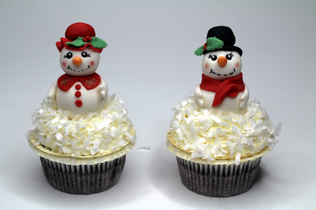 Xmas Cupcakes with Snowman - London