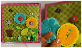 Quiet book for Olivia. Handmade busy cloth book for a girl