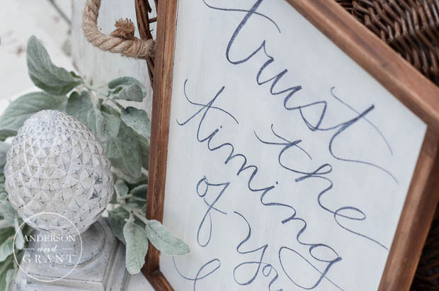 Create a piece of inspirational DIY art for the wall using your favorite quote. || www.andersonandgrant.com