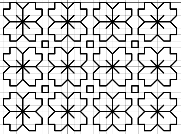 Imaginesque: Blackwork Small Flower Fill Pattern