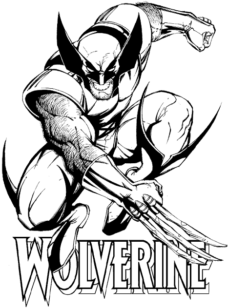 Dibujos de Wolverine para colorear