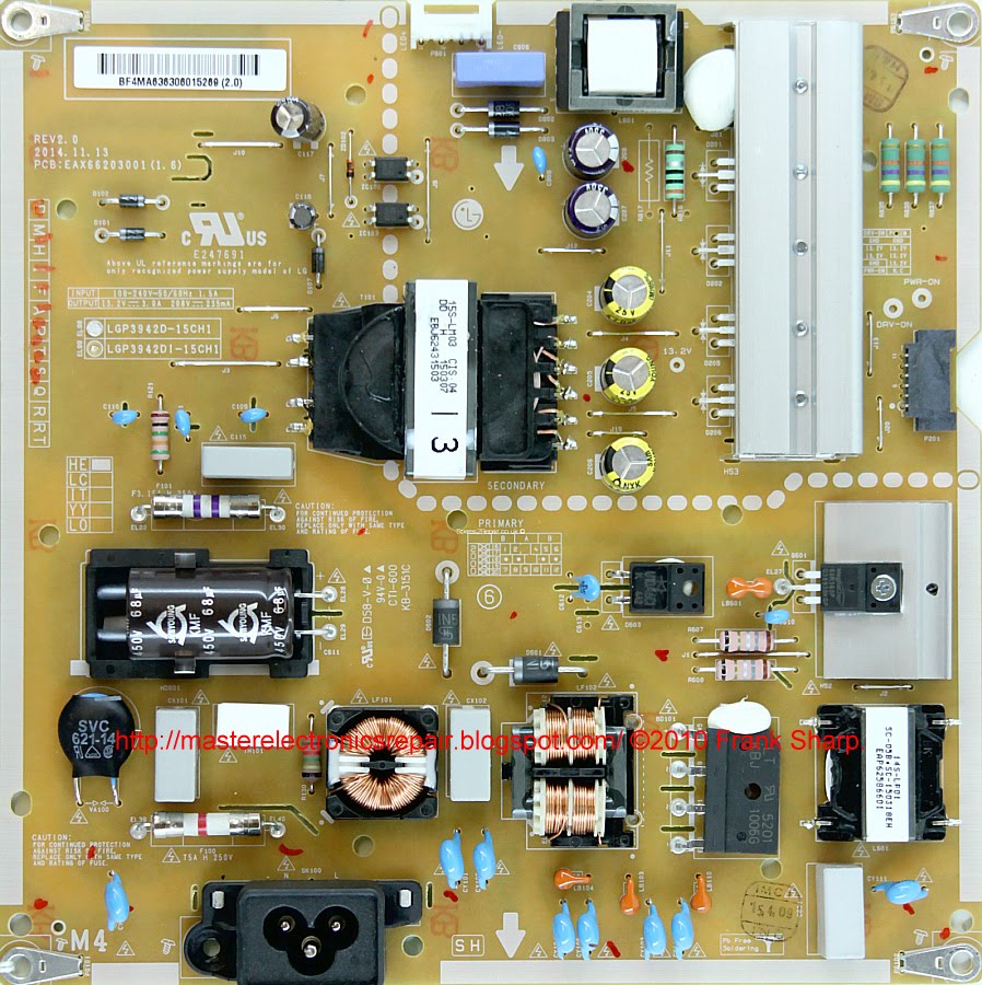 Master Electronics Repair ! REPAIR / SERVICING TV LG 42LF550V