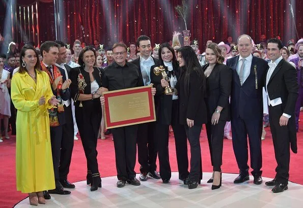 Princess Stephanie, Pauline Ducruet, Louis Ducruet and Camille Gottlieb attended the awards ceremony of International Circus Festival