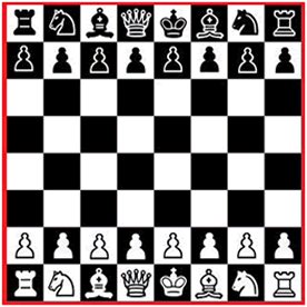 Peças de xadrez a bordo na posição inicial incorreta o rei não está em sua  cela