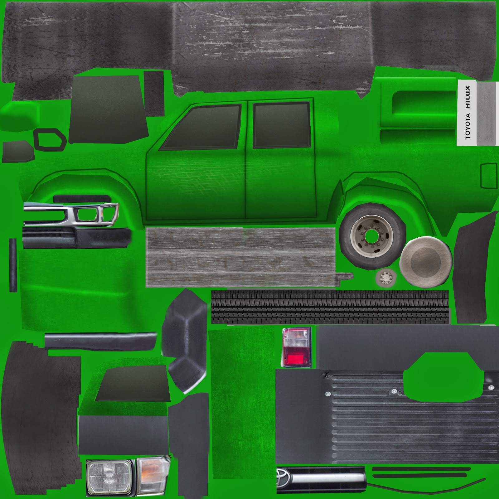Topor's Mind Leaks Week 28 Toyota Hilux Pickup Texturing