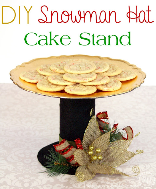 DIY Christmas Cake Stand - Snowman Cake Stand