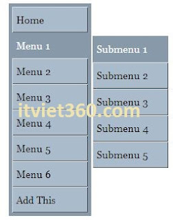 CSS 3D Menu Vertical 