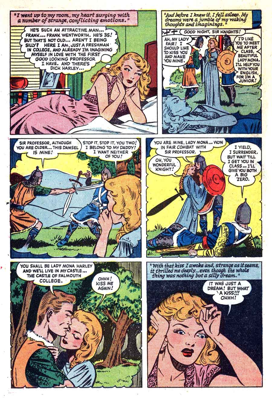 Matt Baker comic book page art, 1940s st. john golden age romance, Pictorial Confessions v1 #2