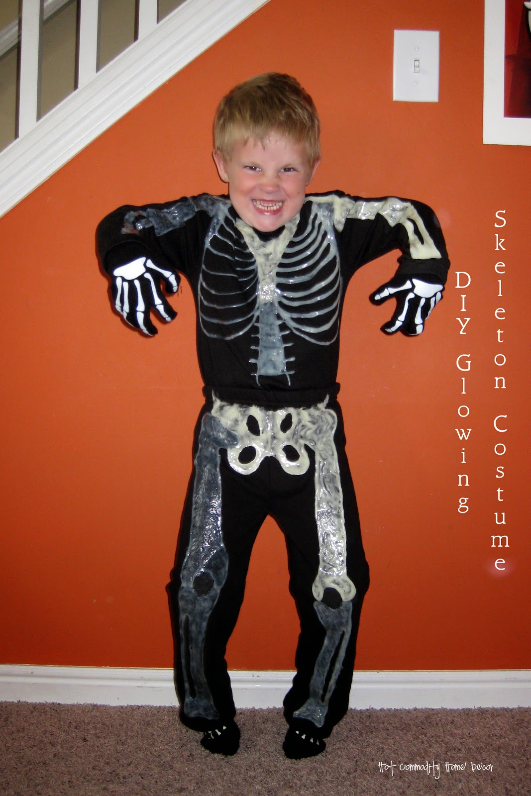 Hot Commodity Home Decor: DIY Halloween Costumes - Glowing Skeleton and ...