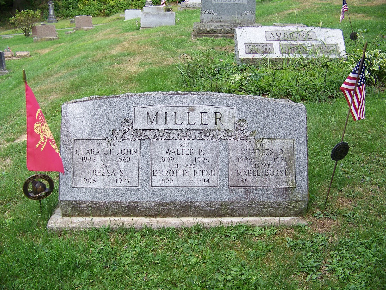 Stroll at Fairview Cemetery, New Berlin, NY Gravesen, Miller Family