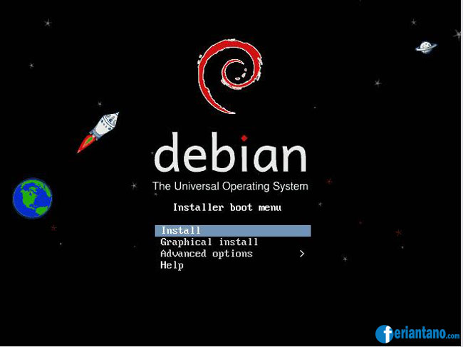 Cara Install Debian 6 Squeeze Berbasis Text CLI Lengkap Dengan Gambar - Feriantano.com