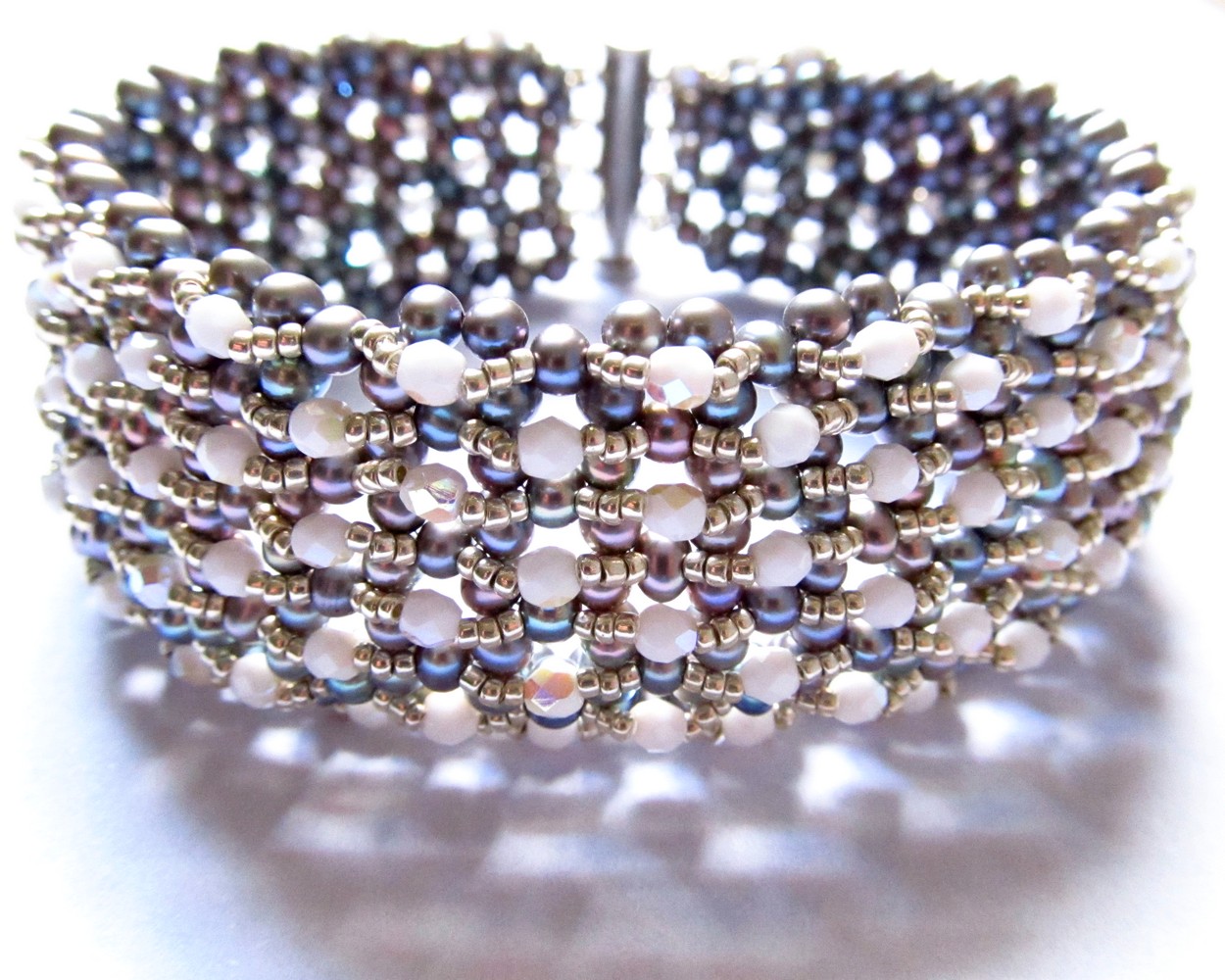 Cynthia Poh: Silver Pearls Bracelet - 
