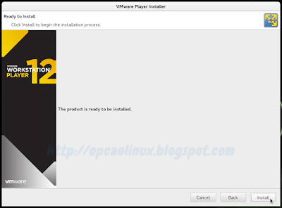 Iniciar a instalação do VMware Player