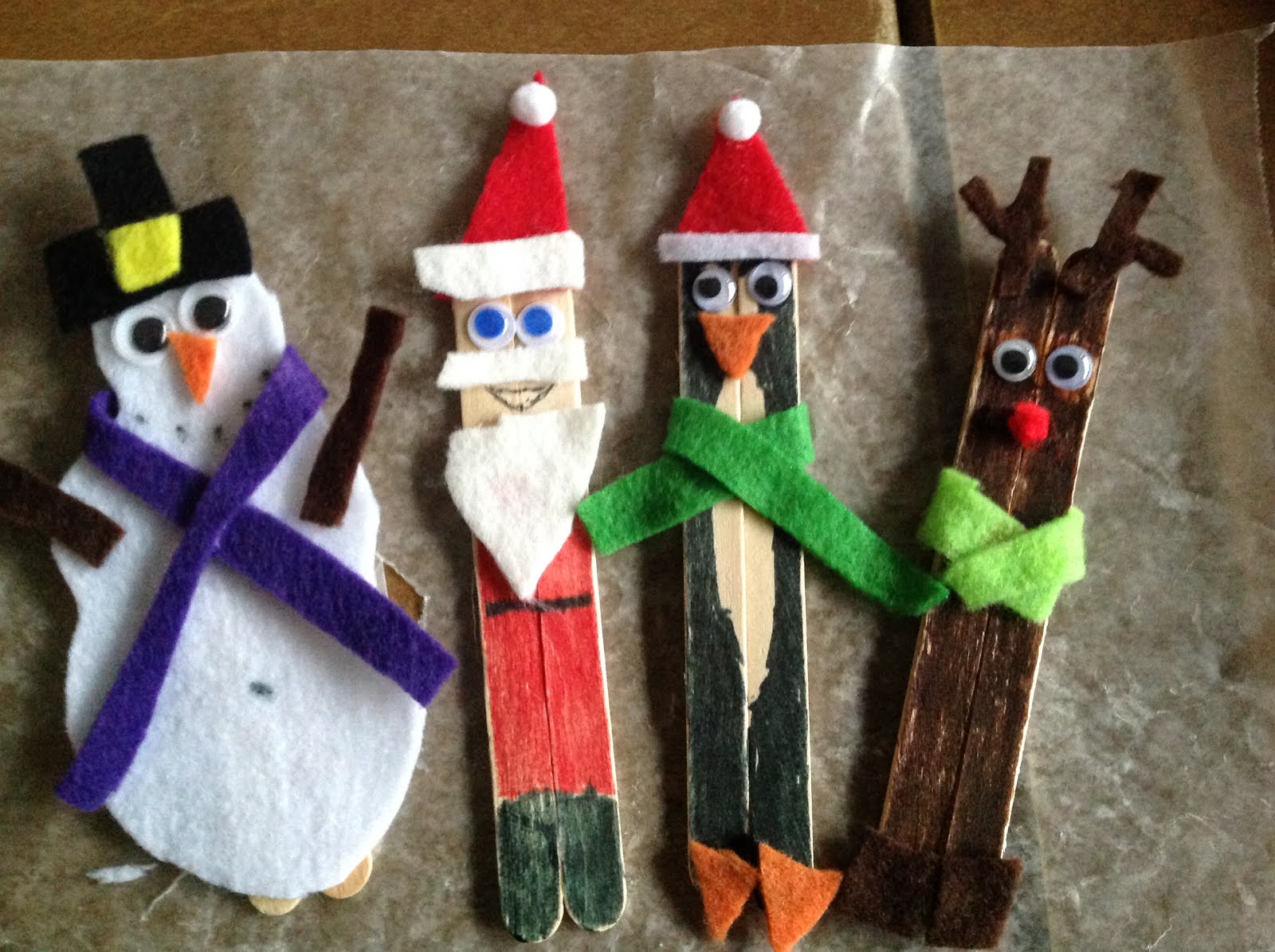 Once a Teacher, Always a Teacher: Popsicle Stick and Felt Ornaments