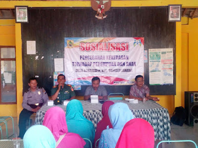 DANRAMIL SUMBER LAWANG HADIRI SOSIALISASI KEKERASAN DALAM RUMAH TANGGA (KDRT)