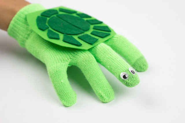 Super Easy And Cute Turtle Glove Puppet Pink Stripey Socks