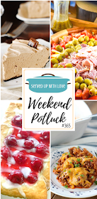Weekend Potluck featured recipes include Columbia Restaurant's 1905 Salad, Glazed Cherry Cheese Danish, No Bake Hershey Chocolate Bar Pie, Stuffed Pepper Casserole, and so much more. 