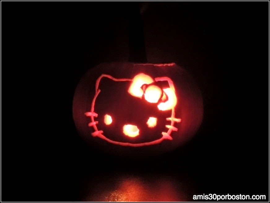 Calabazas Decoradas para Halloween: Hello Kitty 