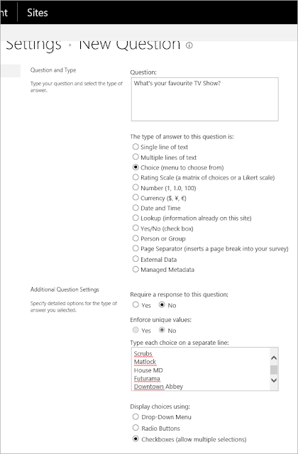 sharepoint survey limit number