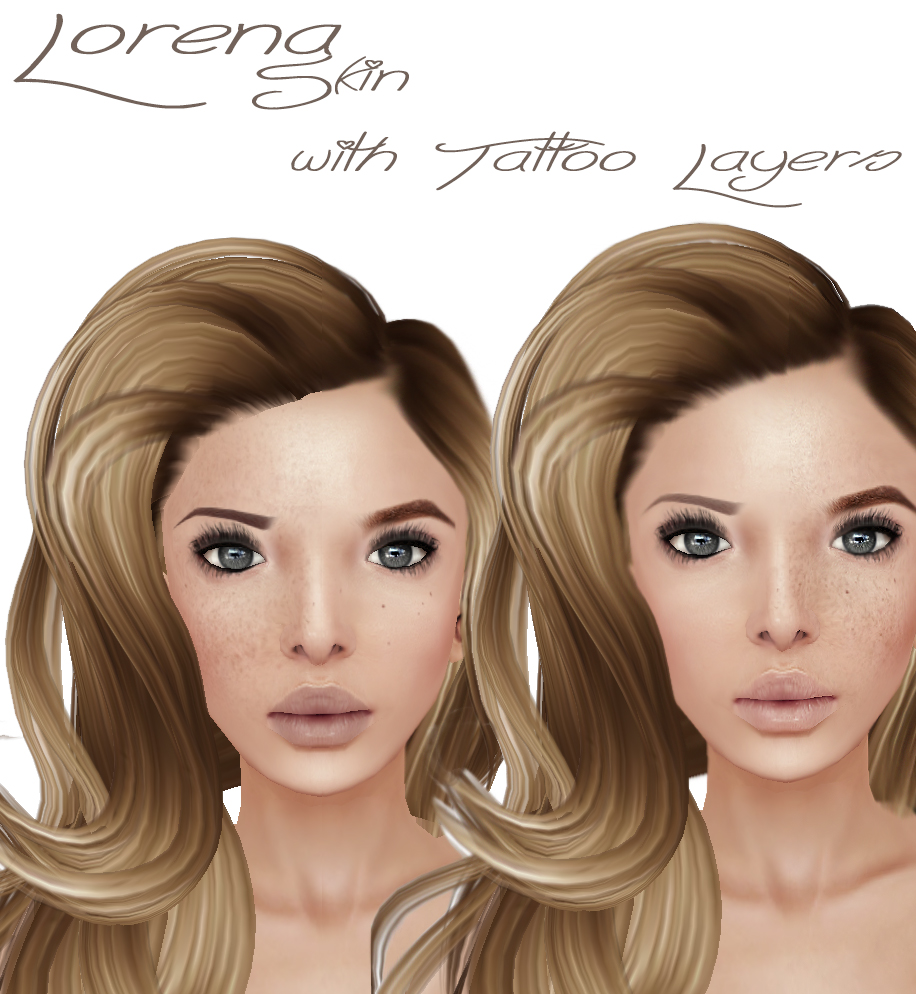 HD SKIN Lorena Skin with Tattoo Layers