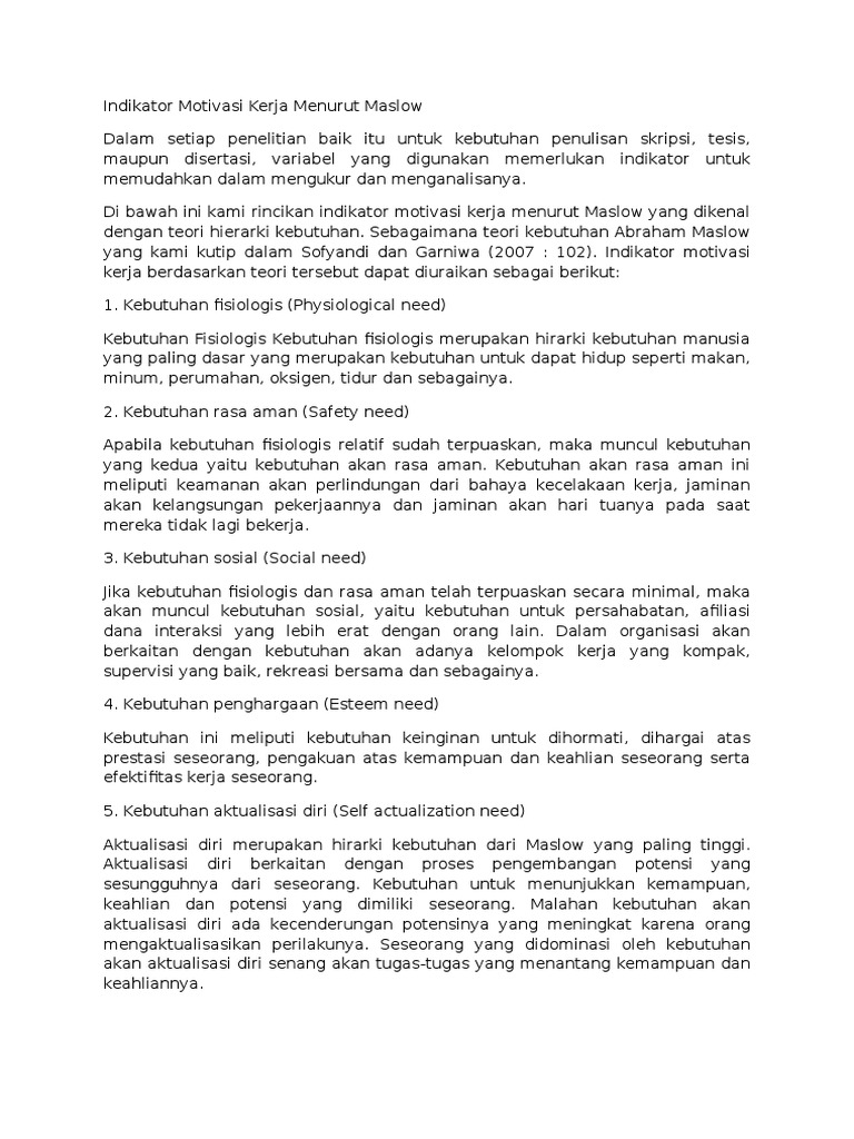 indikator motivasi wood scribd indo