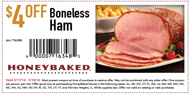 honey baked ham coupons