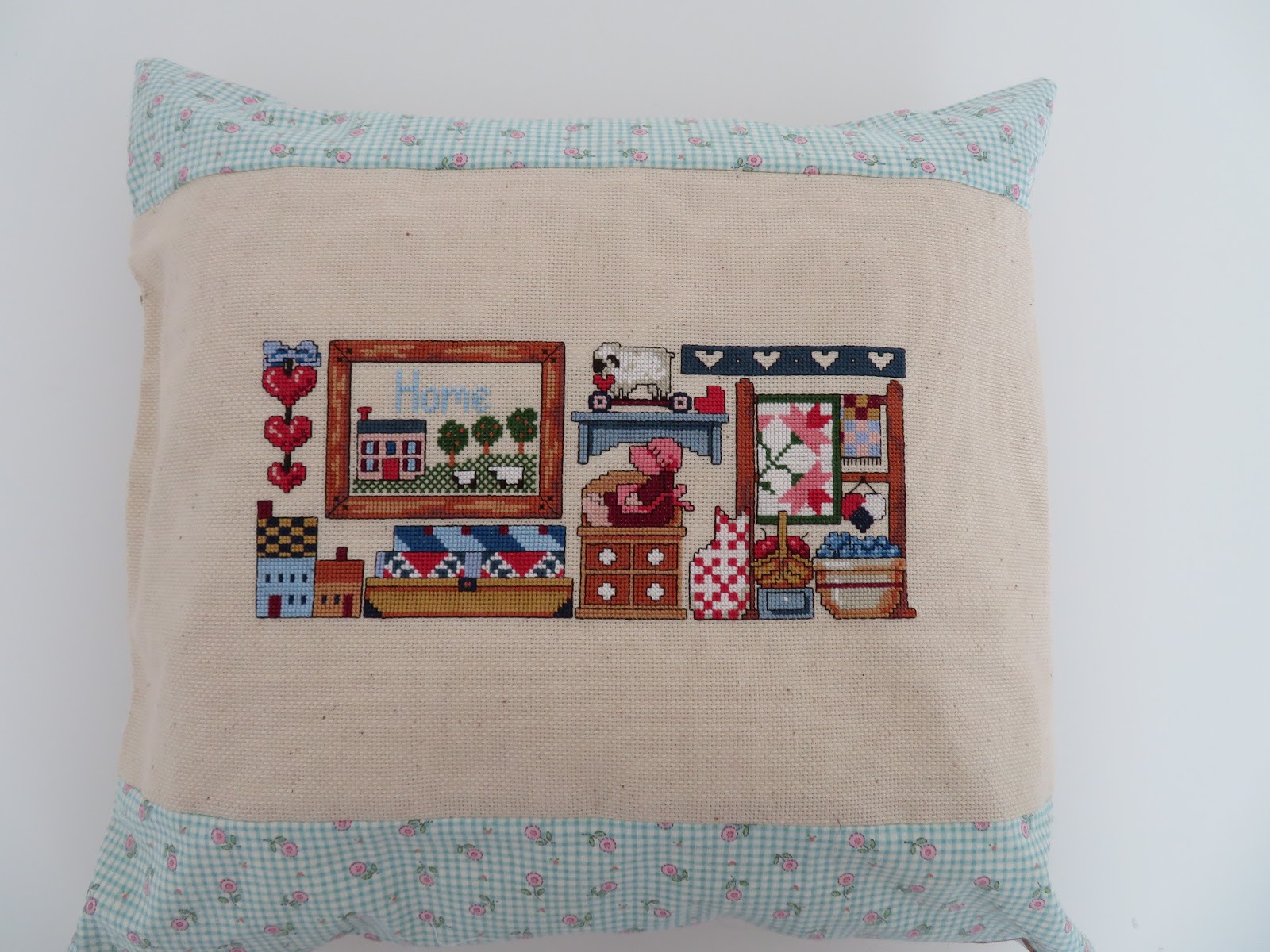 Shortbread & Ginger Cross stitch cushion