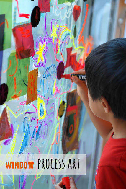 window process art with preschoolers