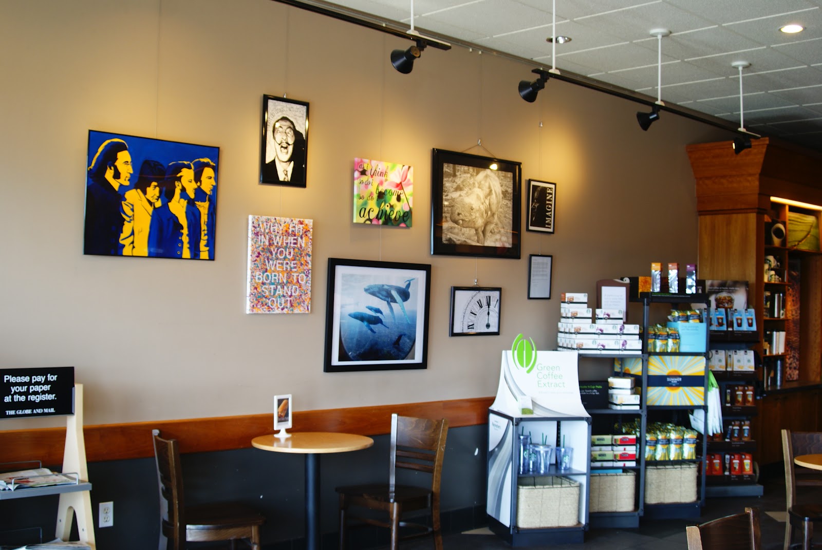 Ashleigh Green Starbucks Art Wall Display