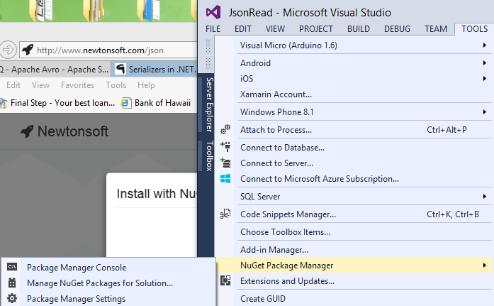 HodentekHelp: How do you install JSON.NET?