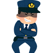 悪い警察官のイラスト