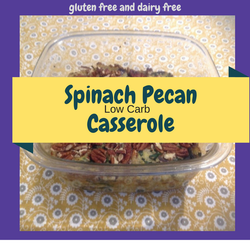 Spinach and cauliflower rice casserole