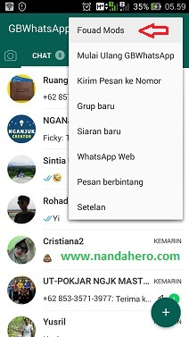 Mudah Cara Mengganti Tema Whatsapp Tanpa Aplikasi Tambahan Gbwhatsapp Nanda Hero