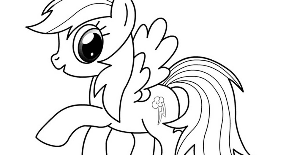 Mewarnai Kuda Poni Rainbow Dash - B Warna