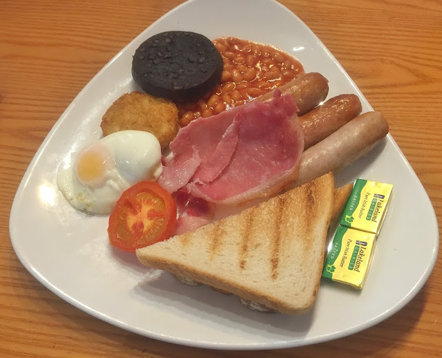 full english breakfast at Briggs of tweed Haven Berwick 