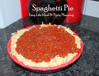 Spaghetti Pie - Easy Life Meal & Party Planning  A scrumptious dish that is easy to make, extremely tasty & lovely plated