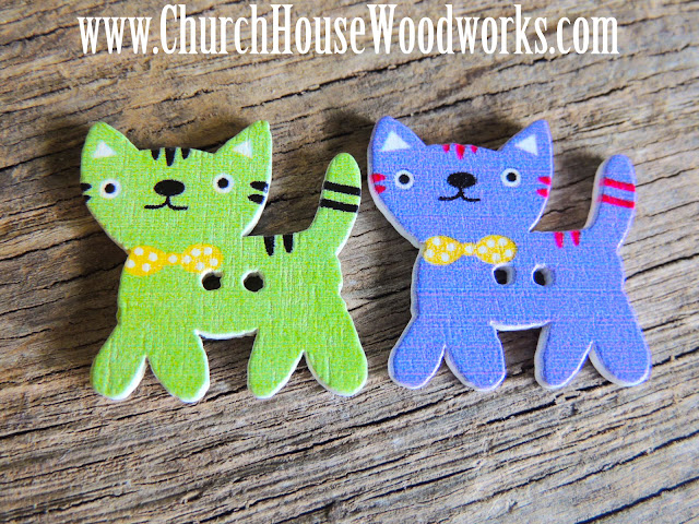 DIY Sewing Kitty Cat Buttons by Church House Woodworks