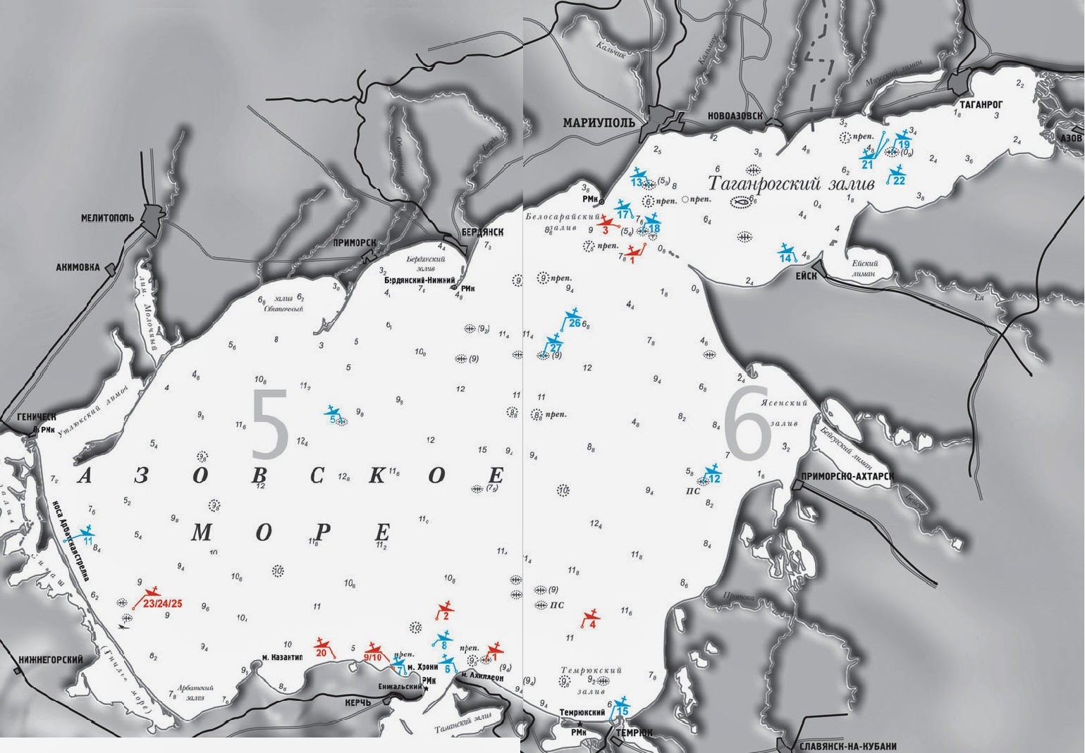 Туристическая Таврида: Карта затонувших кораблей Азовского моря
