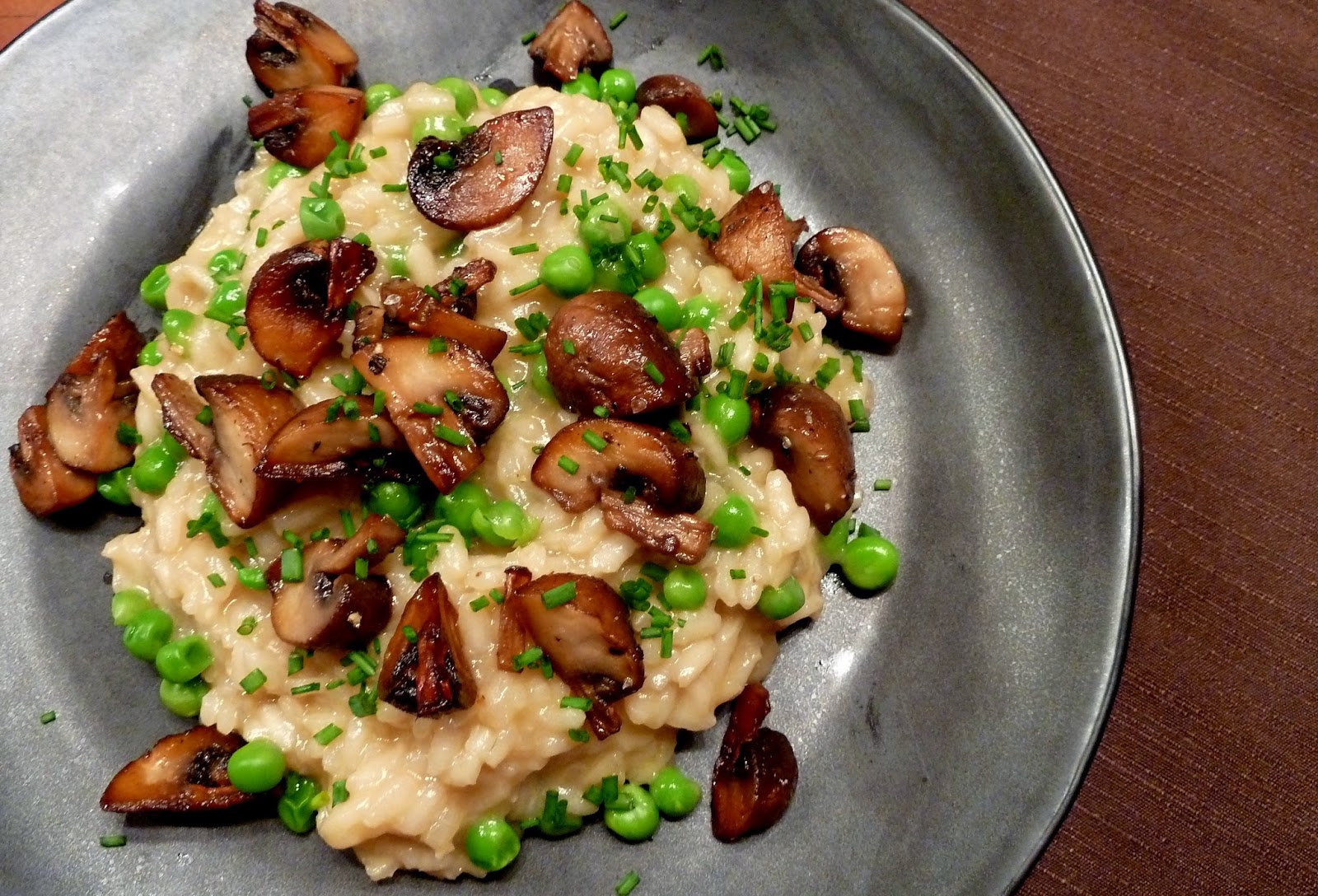 Cracked Pepper Mushroom & Pea Risotto