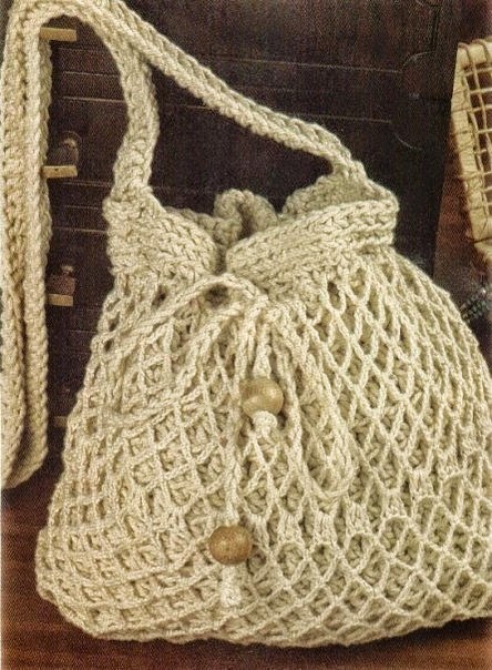 Bolso moderno tejido al crochet con esquemas