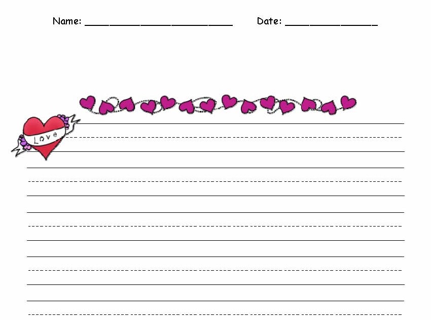 Classroom Freebies Valentine s Writing Paper Freebie 