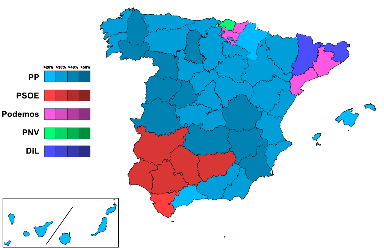 The Spanish election map Vivid Maps