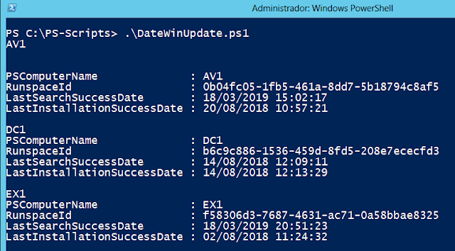 Windows: Update ver fecha Powershell