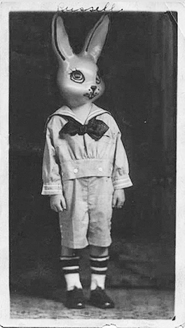 15 Vintage Portrait Photos With Creepy Animal Head Masks ~ vintage everyday